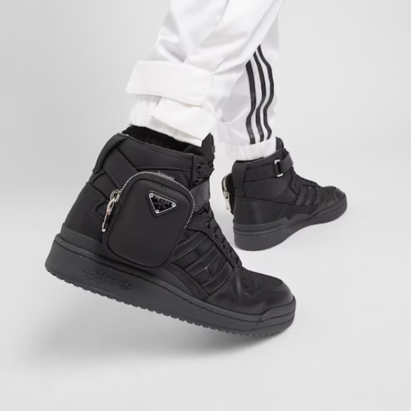 Prada x Adidas Re-Nylon Forum High-Top Sneakers - Picture 2 of 11